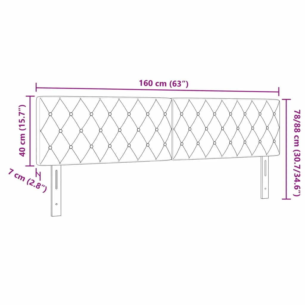 Testiera-Testata-Testiera Decorativa Grigio scuro 160 cm Pelle Sintetica 938282
