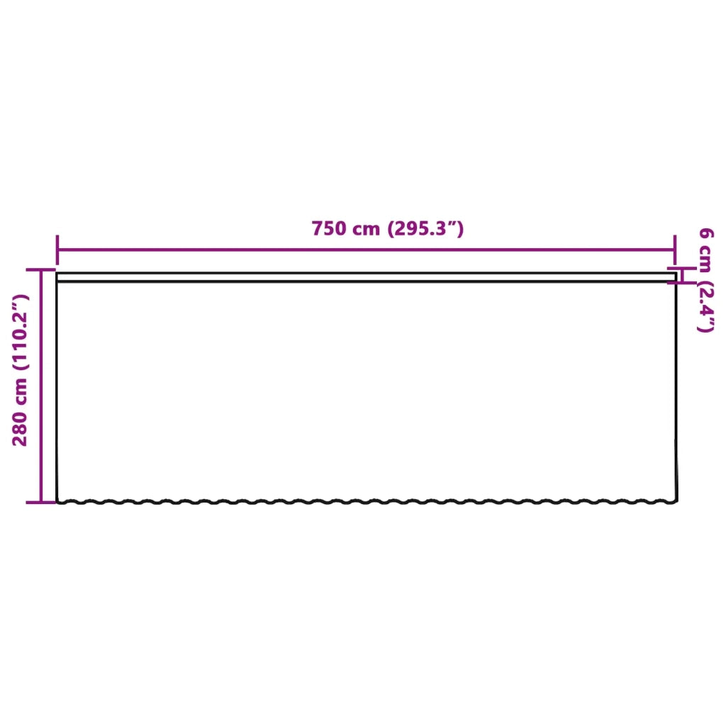 Tenda in Pizzo con tende Bianco 280 x 750 cm Poliestere 4107954