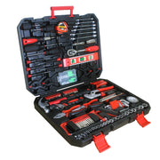Set di utensili manuali neri, composto da 238 pezzi.