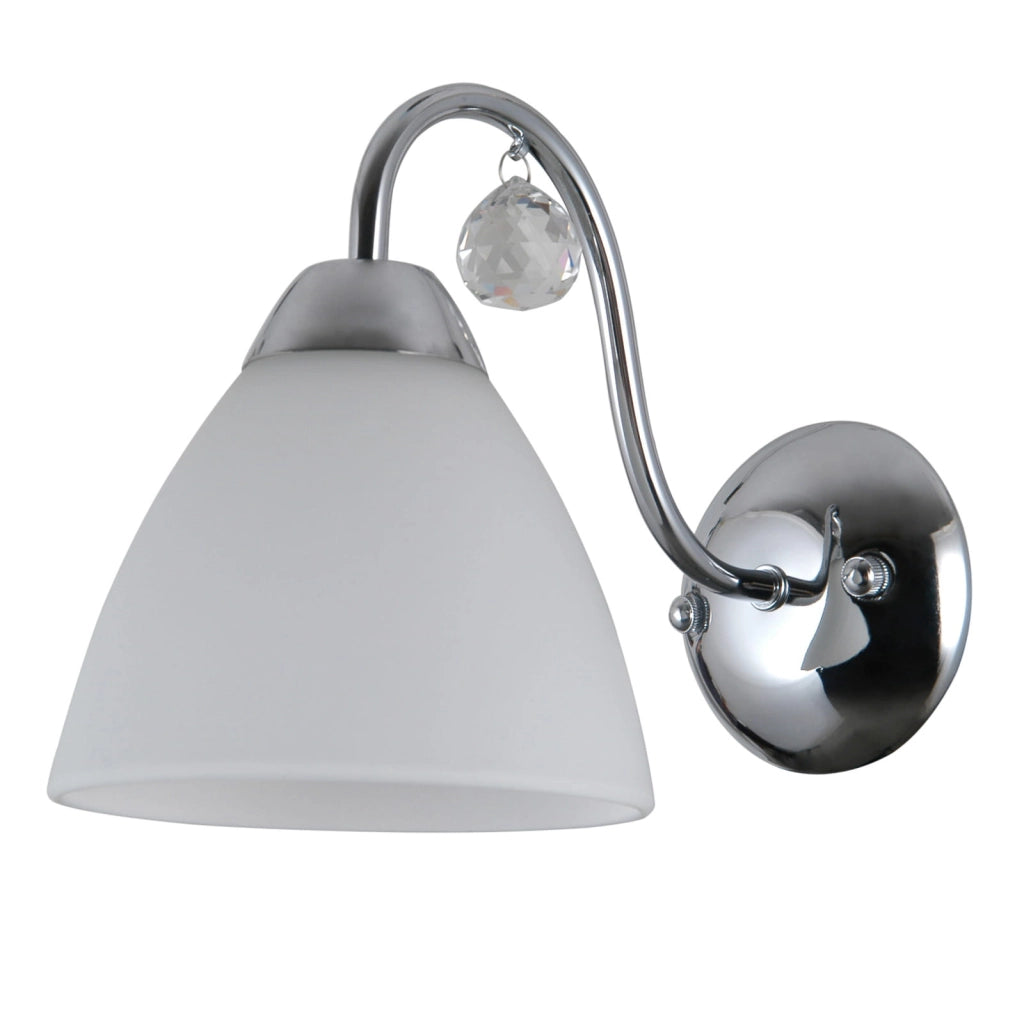 Applique Italux Lugano cromata bianco E27 WL-5643-1