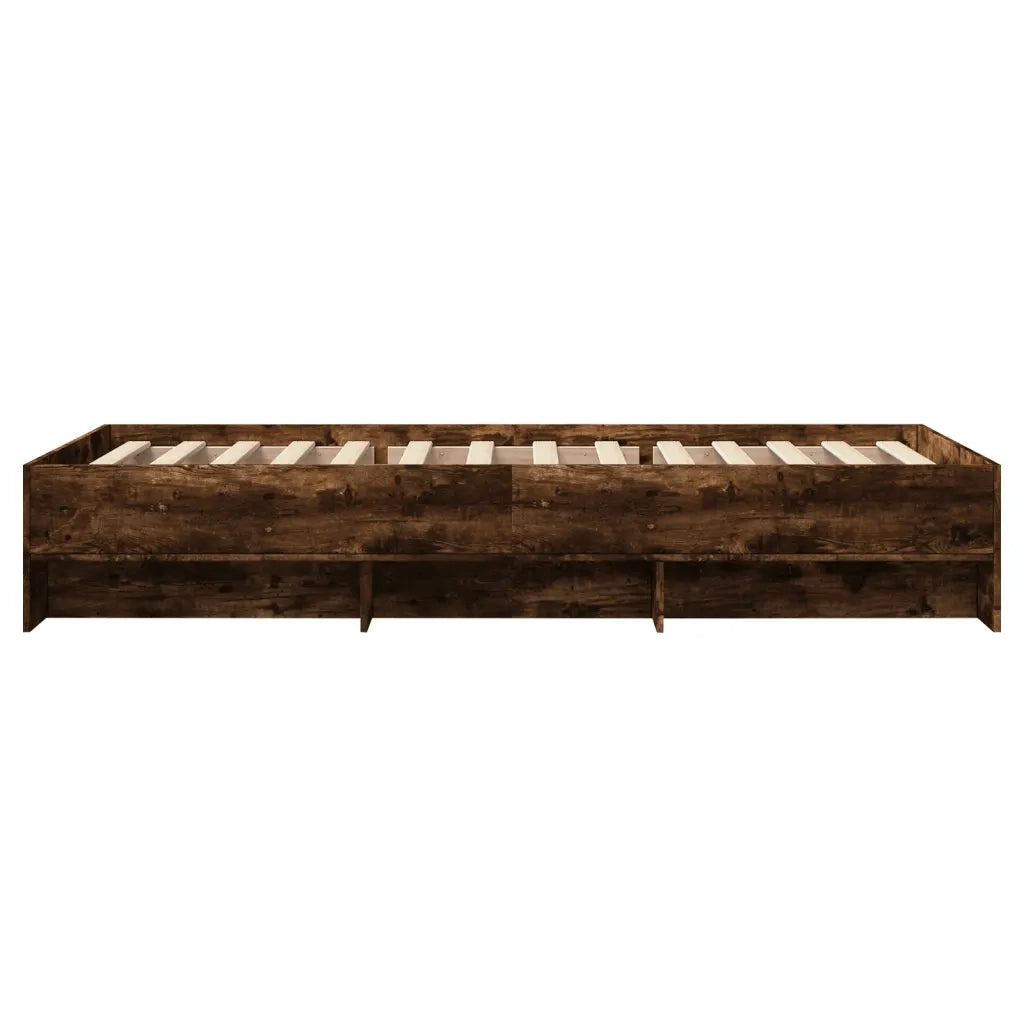 Giroletto senza Materasso-Struttura Letto Rovere Fumo 90x200 cm in Truciolato 557900