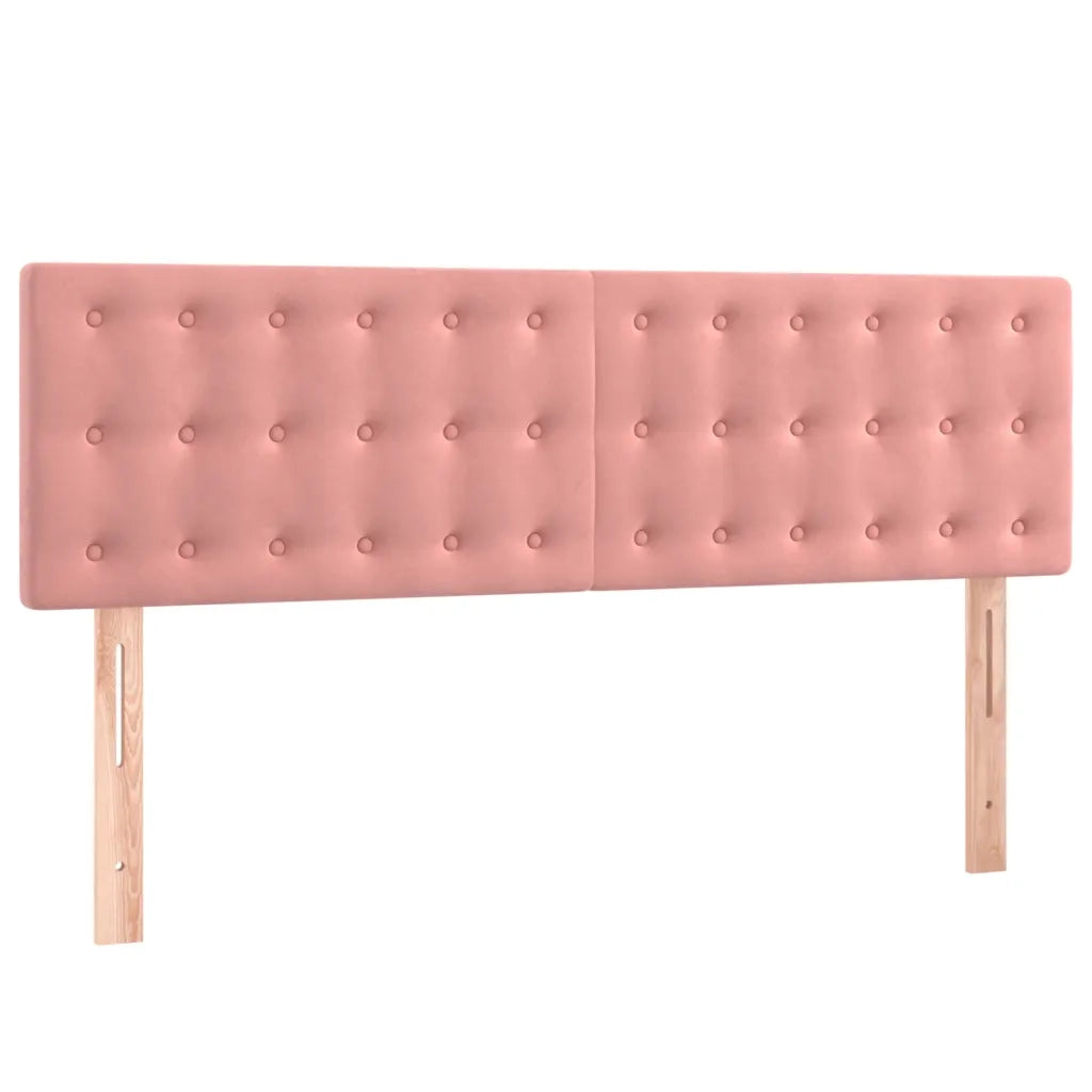 Giroletto a Molle con Materasso Rosa 140x200 cm in Velluto