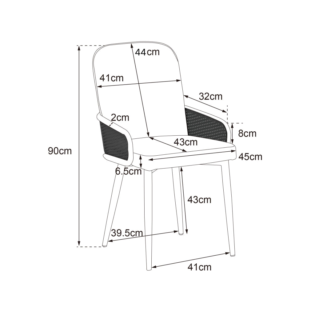 SEDIA DA PRANZO Set da 2 pezzi 61 x 59,5 x 52 cm in velluto grigio