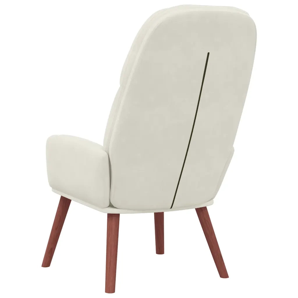 Sedia Relax Bianco Crema Velluto 4102619