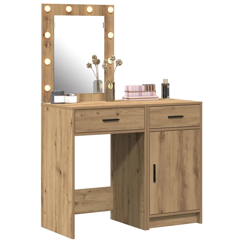Toeletta | Tavolo da Trucco con cassetto 2 pz Marrone 50 x 41 x 135 cm