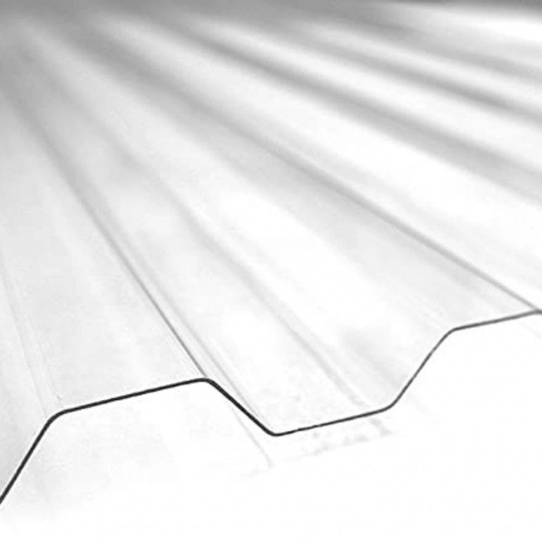 1 Lastra di Policarbonato Corrugato "SuperDur" GRECA 76/18 mm CLEAR 1265X1000mm con protezione UV
