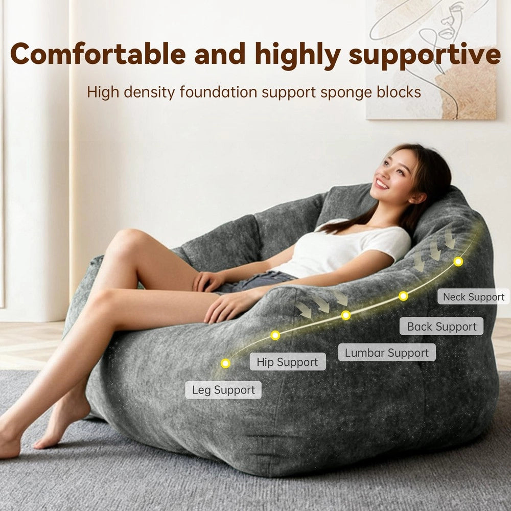 Poltrona a Sacco Ergonomica ¨C MINIMAL ¨C Tessuto, Relax, Design Moderno