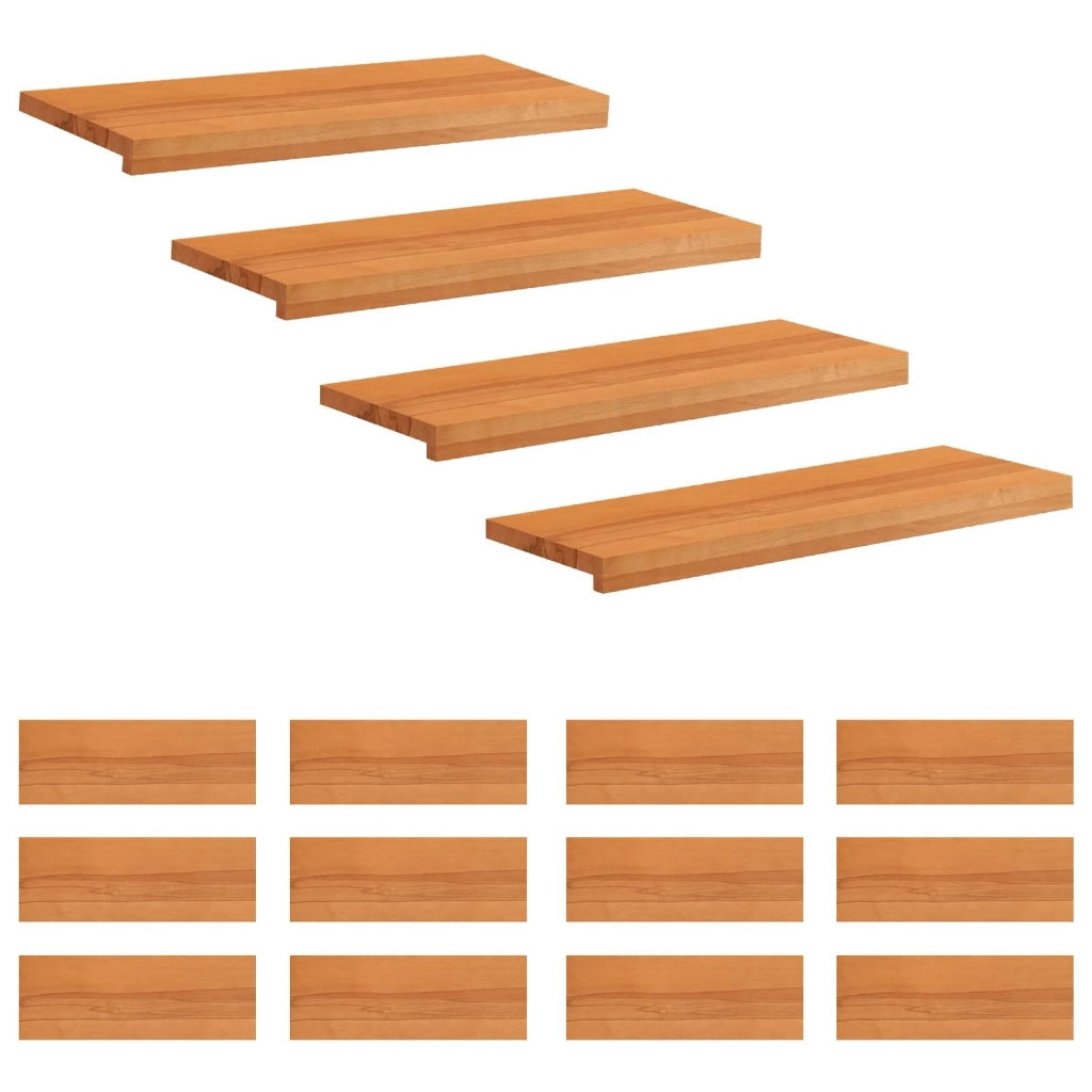 Tappeti per scale 16 pz 80 x 30 x 2 cm Marrone Chiaro 3446419