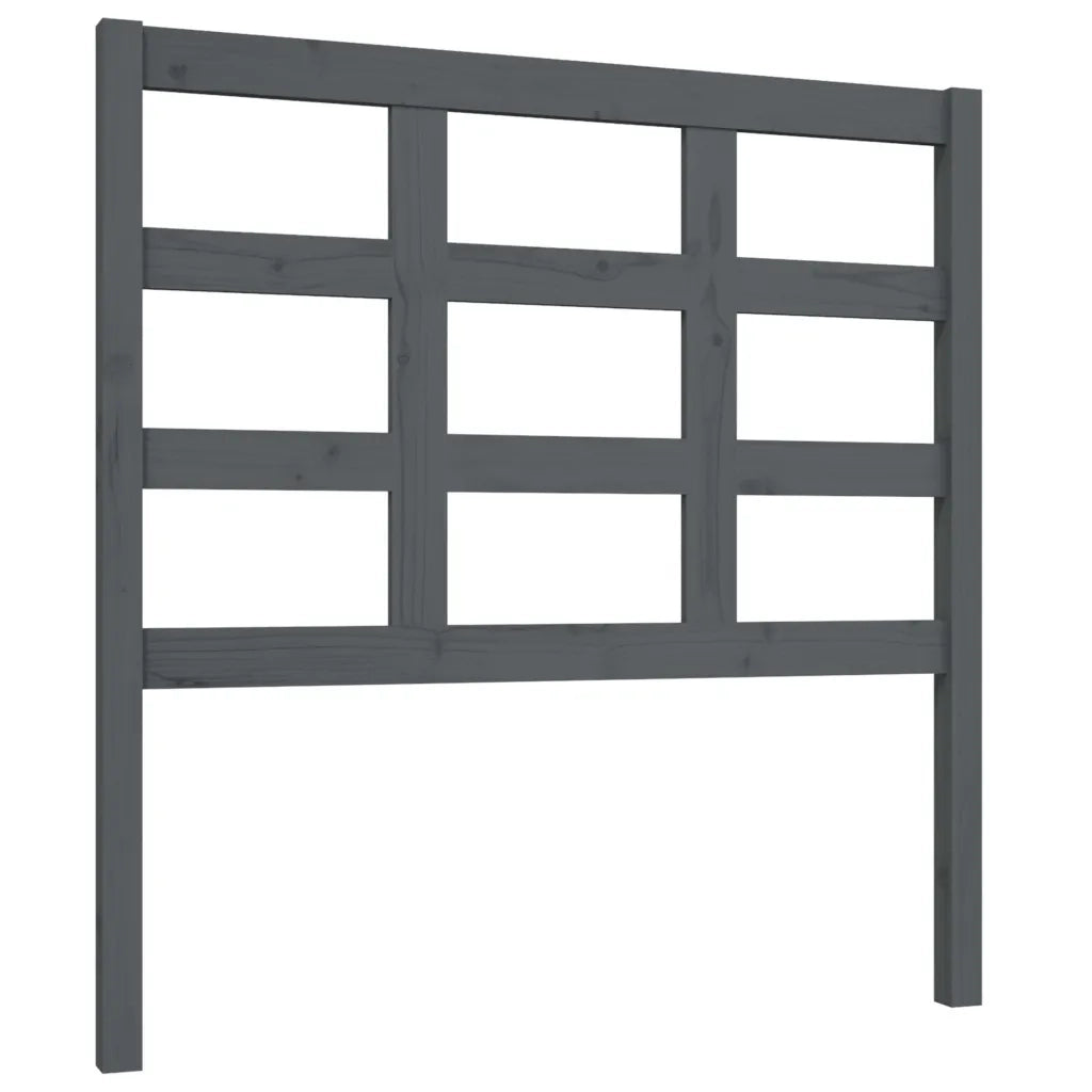 Testiera | Testata per Letto Grigia 95,5x4x100 cm Legno Massello di Pino