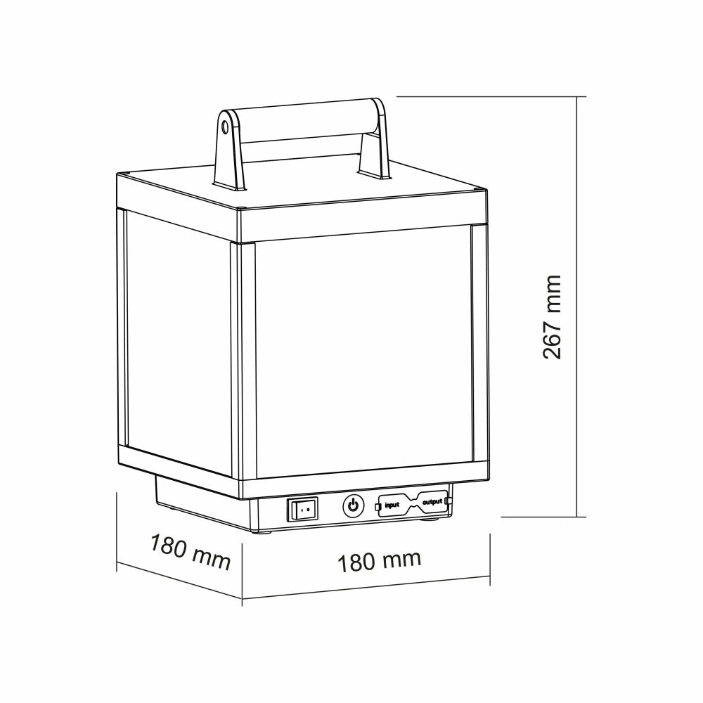 Lanterna Visor Solare a Led da 3,5w a batteria, IP54 Bianco