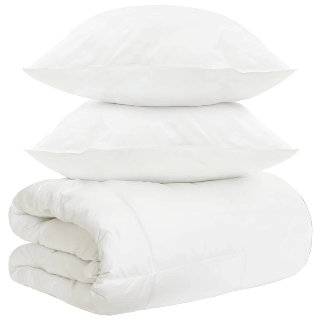 Set di Piumoni 3 pz Bianco Fibra di bambù 3432184