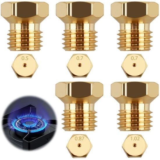 Spremini a gas di alta qualità - universali - set da 4 - ottone