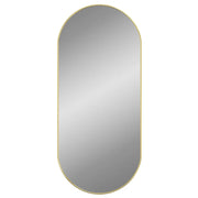 Specchio da Parete-Specchio a muro Dorato 100x45 cm Ovale