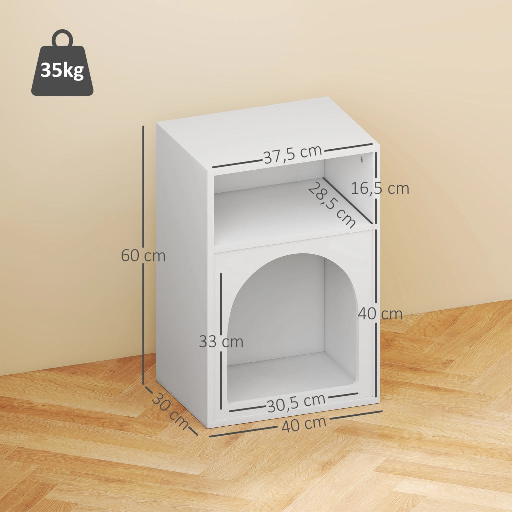 Comodino con scomparti aperti ¨C Minimal ¨C bianco 40x30x60 cm