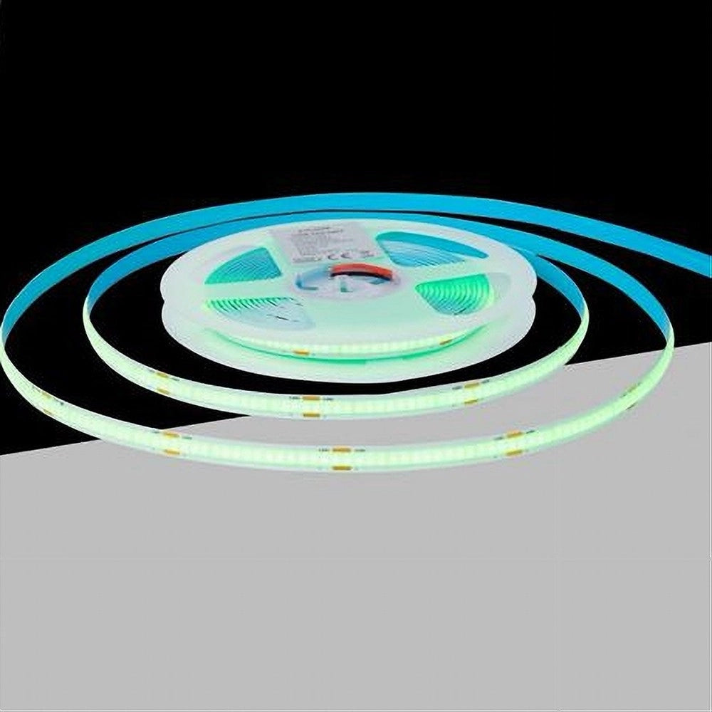 Trade Shop - Striscia Led Cob Bobina 5mt Flessibile Dc 24v Varie Temperature Colore Cob-24v-320 -