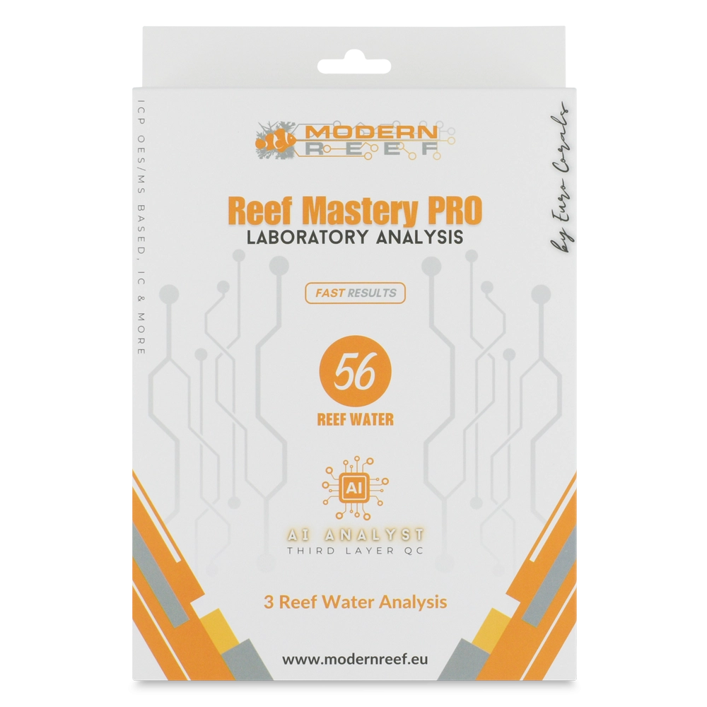 Modern Reef - Reef Mastery PRO 3-SET - multipack con 3 test ICP di 56 parametri per acqua marina