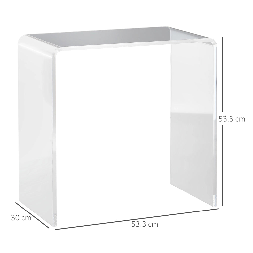 Tavolino da Salotto in Acrilico ¨C Zephmum ¨C 53.5x30.5x53.5 cm Trasparente