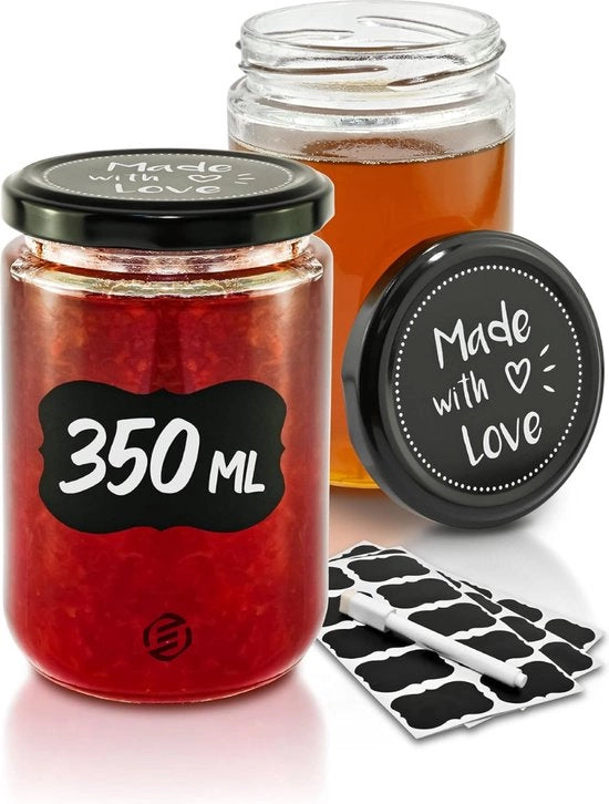 Set di Overnight Oats in Jar di Mason - Bicchiere per Muesli - Set di Havermut - Must have per il tuo colazione