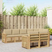 Set di divani da esterno 8 pcs Bianco e Beige 3392043