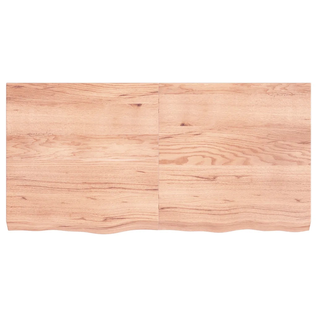 Ripiano Muro Marrone 120x60x(2-6) cm Massello Rovere Trattato 363699