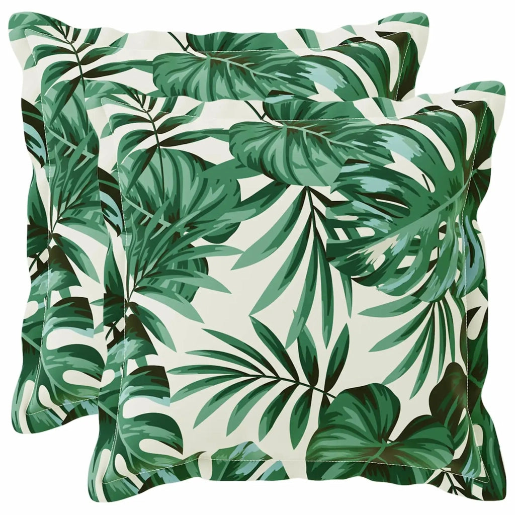 Federa 2 pz HOUTEN Motivo a Foglie 35 x 35 cm Poliestere 916529