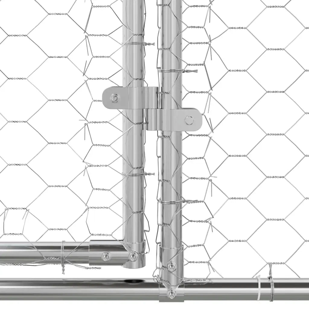 Cuccia per cani 4 pcs Argento 8 x 2 x 2 m Acciaio zincato