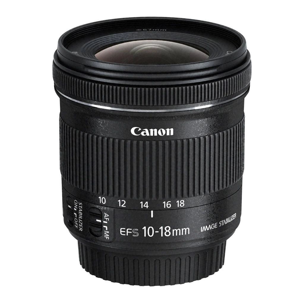 Canon ef-s 10-18mm f/4.5-5.6 is stm + ew-73c + lens cloth slr obiettivo ultra-ampio nero - 8714574625638