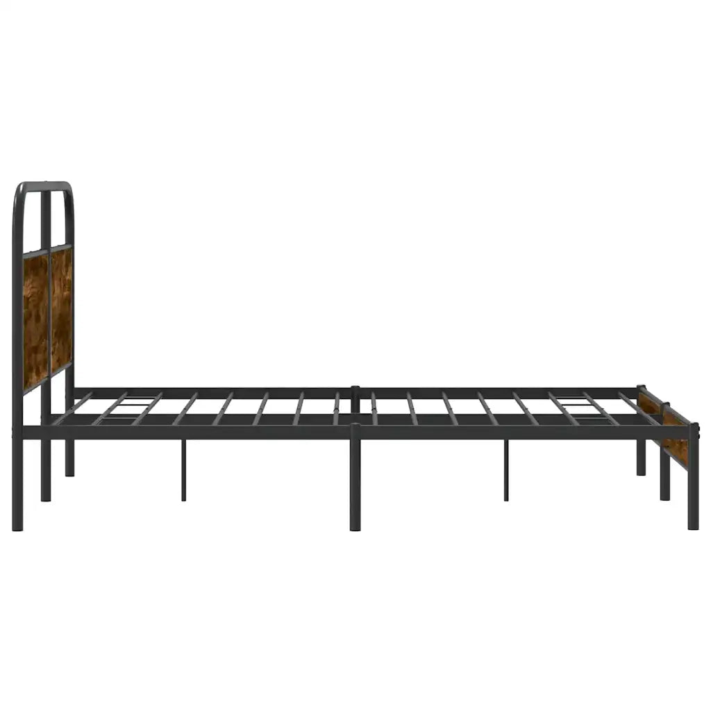 Giroletto senza Materasso-Struttura Letto Rovere Fumo 140x200 cm in Truciolato 813133