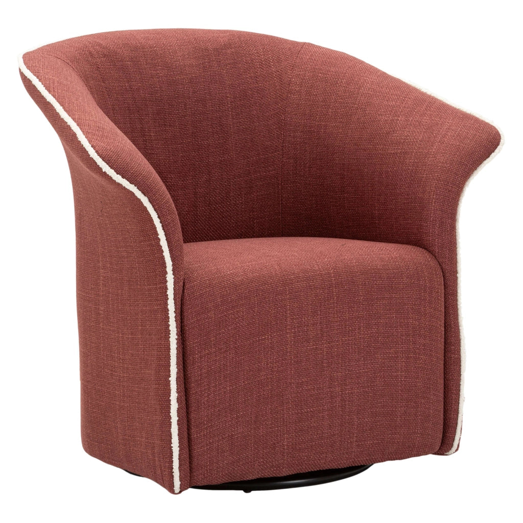 Poltroncina Toamas, Poltrona Base Girevole, 84x66x80h cm Rosso