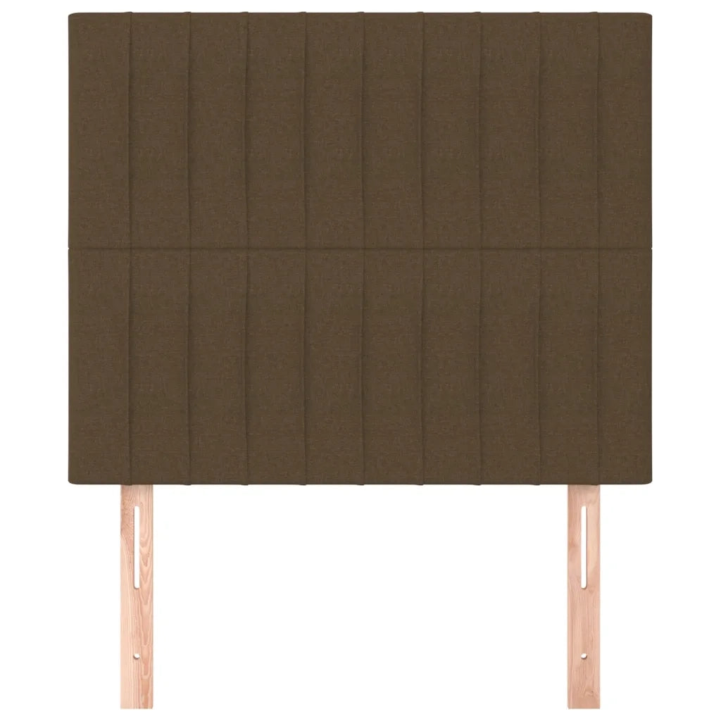 Testiera | Testata Marrone Scuro 80x5x118/128 cm Tessuto