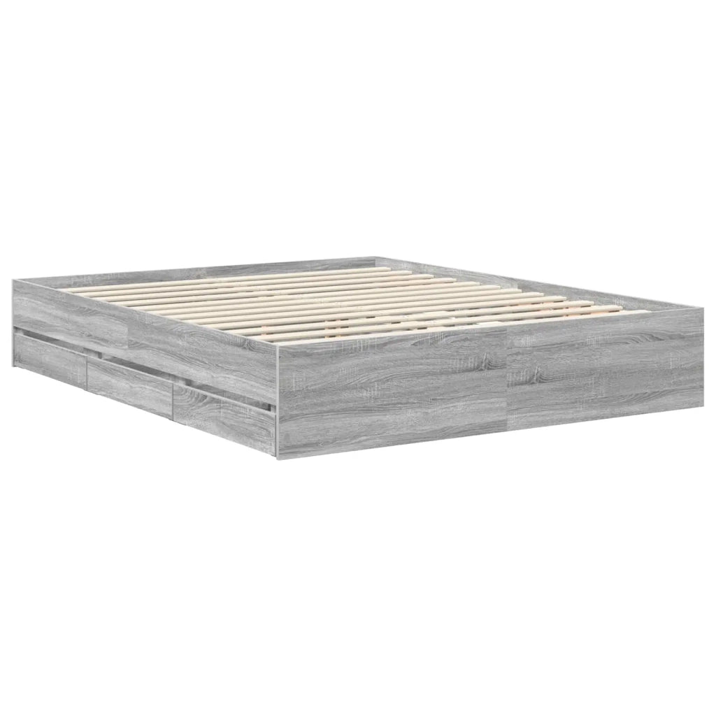 Struttura del letto con cassetto Grigio Sonoma 160 x 200 cm 3411101