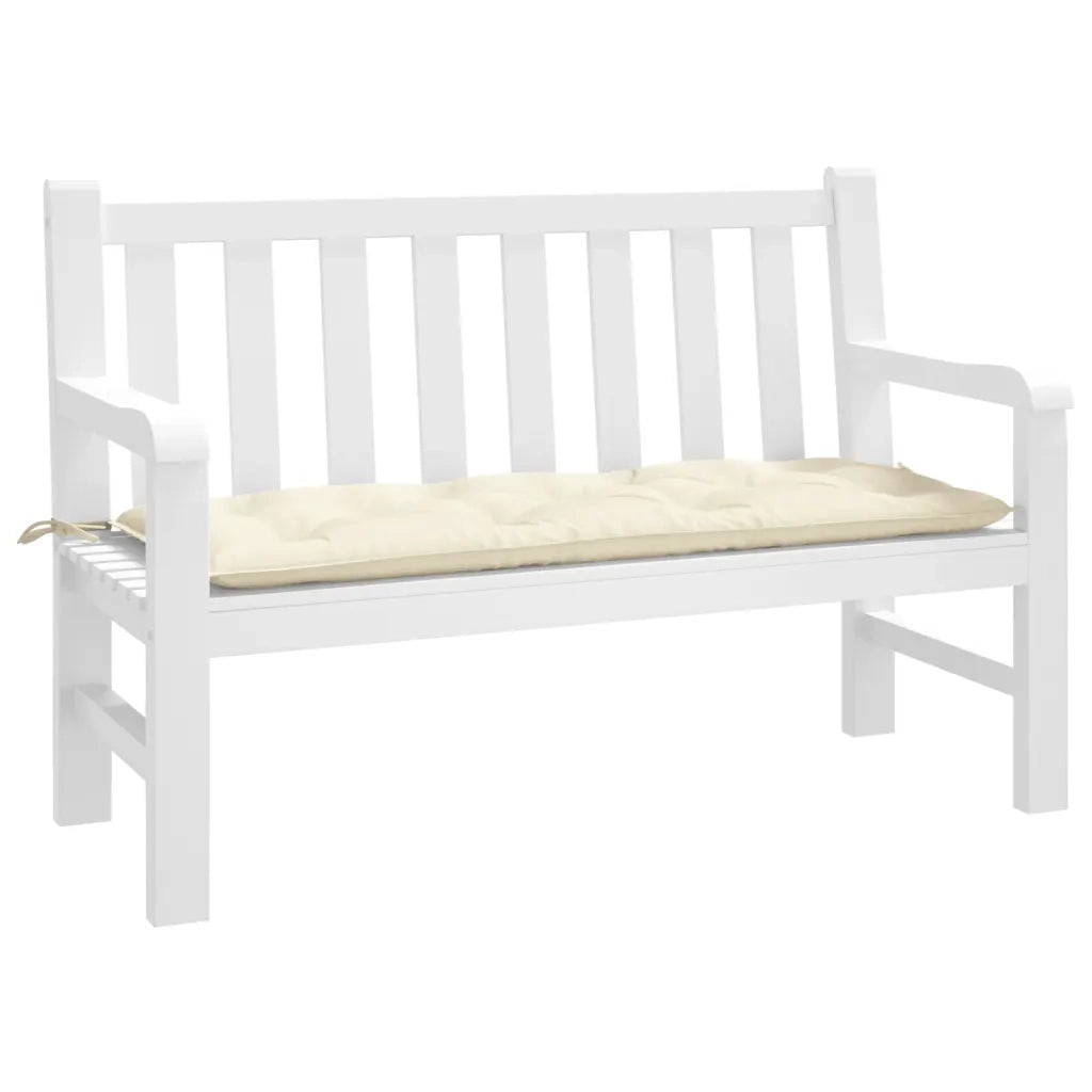 Cuscino per Panca | Cuscini per sedie da Giardino Crema 120x50x7 cm Tessuto Oxford