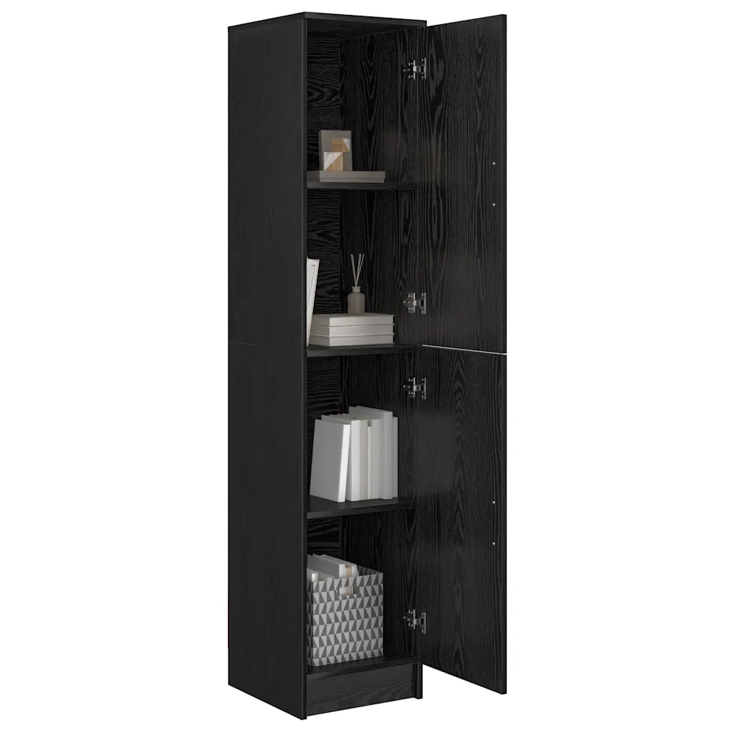 Credenza | Madia | Buffet da pranzo | Armadio da pranzo Rovere Nero 35 x 39 x 168 cm