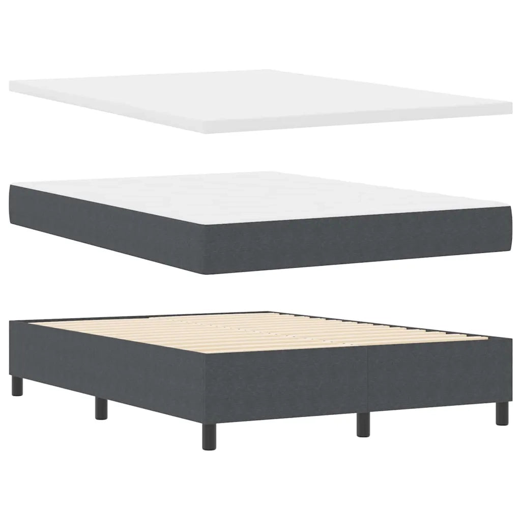 Letto a Sorgente LED Grigio Scuro e Bianco 140 x 200 cm 3337648