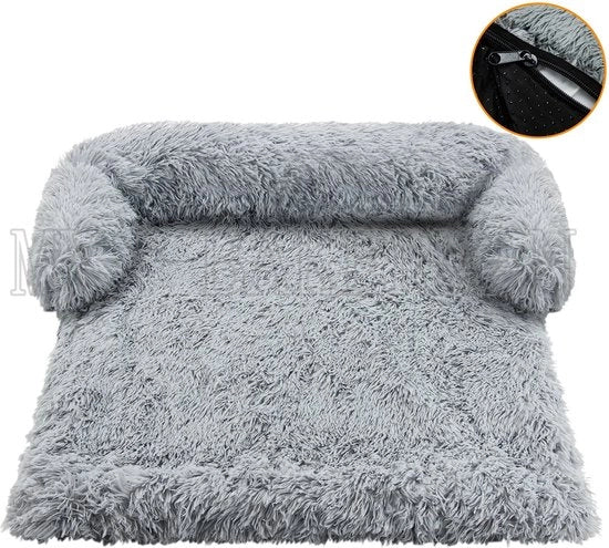 Cuscino per Cani in Plush, Coperta per Cani, Protezione per Cani, Cuscino per Cani, Dimensioni XXL, Massimo 45 kg, 110 x 100 x 15 cm - Grigio Chiaro