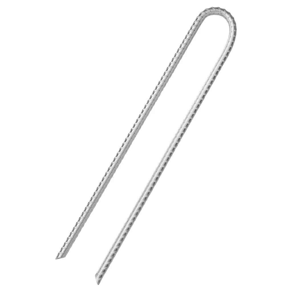 Picchetti Tenda 6 pz a Forma di U 37 cm Ø10 mm Acciaio Zincato 4009347