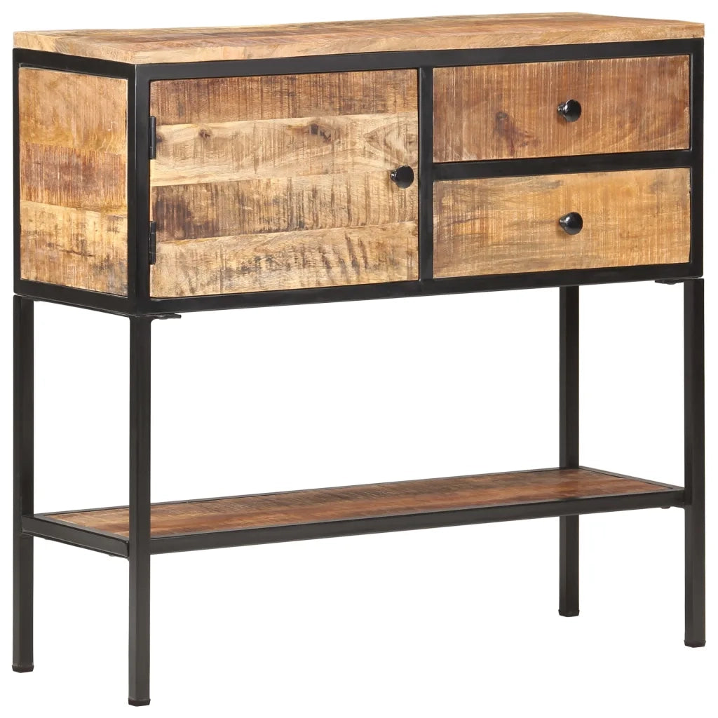 Credenza 85x30x80 cm in Legno Massello di Mango Grezzo 320486