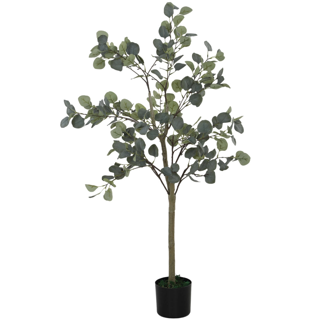 Pianta Artificiale Eucaliptus 120 cm in Vaso per Interni Verde ¨C zephmum ¨C Verde Sintetico