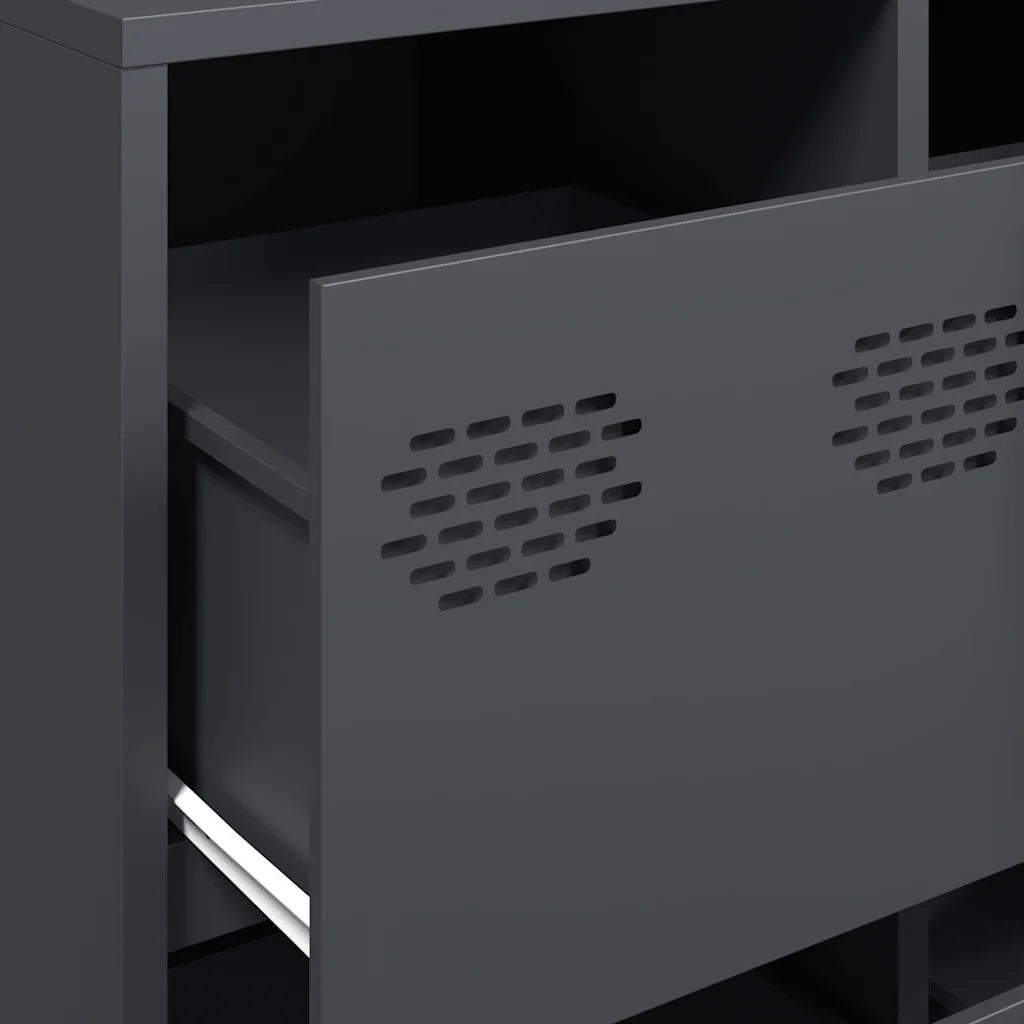 Credenza Antracite 135x39x103,5 cm in Acciaio Laminato a Freddo 3307175
