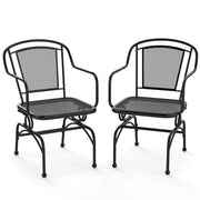 Set di 2 sedie da giardino 61 x 54 x 85 cm comfort ottimale design moderno metallo nero 20_0011797