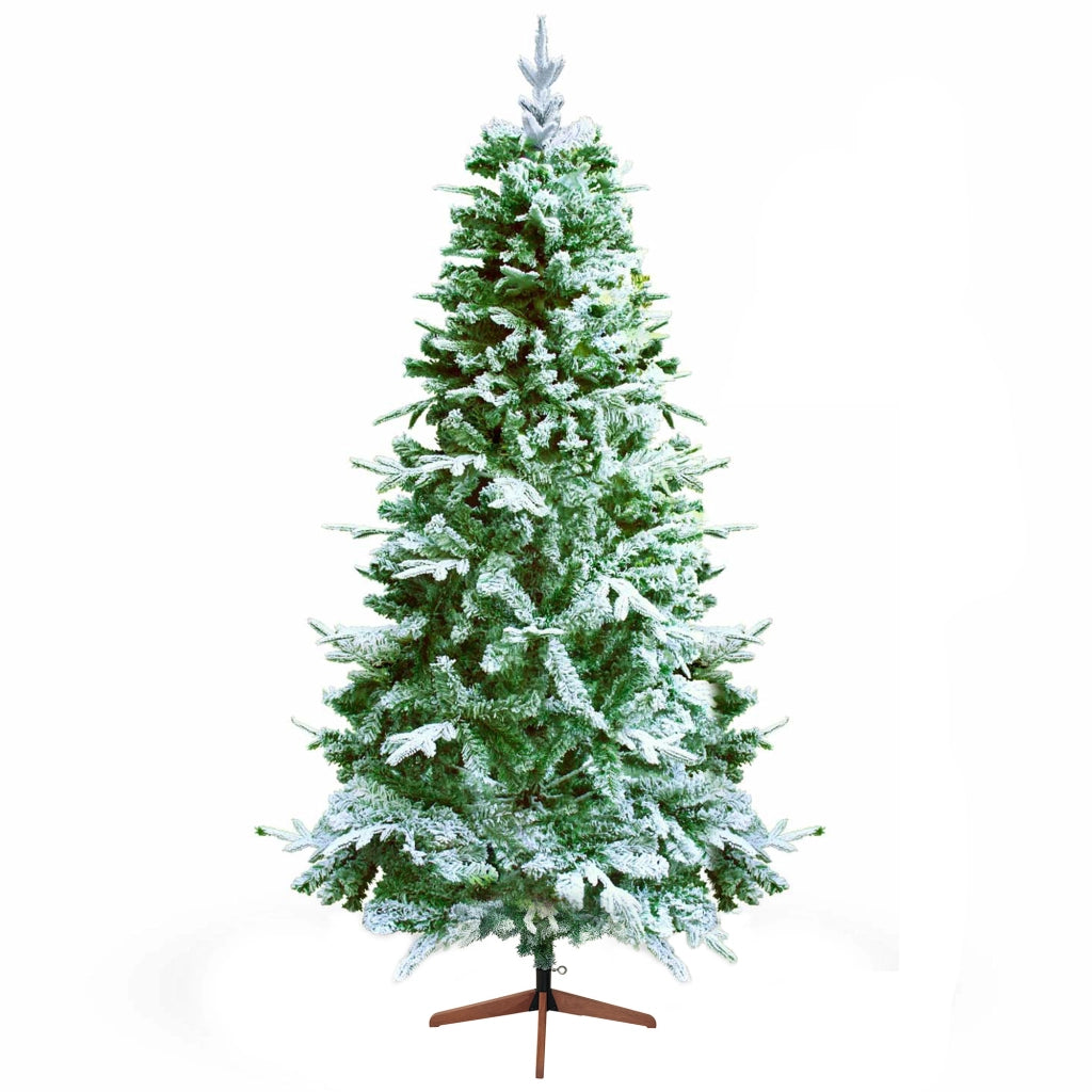 Donder - Albero di Natale innevato effetto realistico in PE e PVC ø140x270H, 1800 rami
