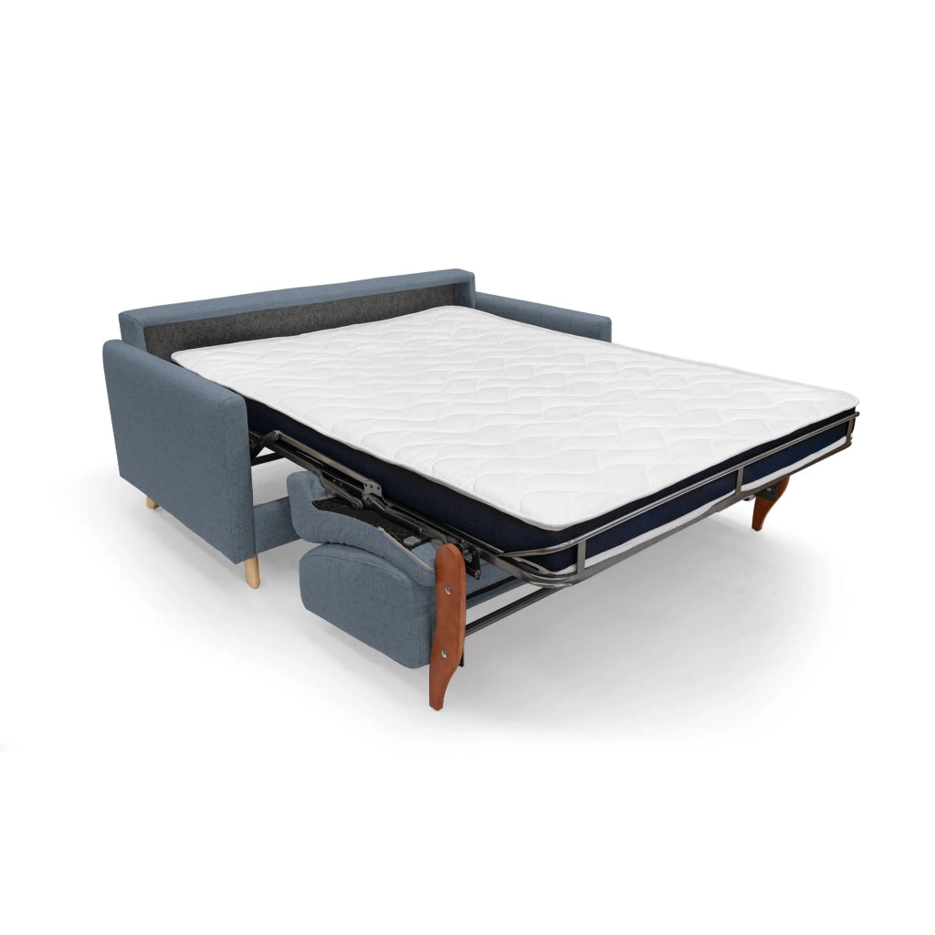 Edgar Divano letto matrimoniale in tessuto felis impermeabile T03 180 cm (mat. 140x197) blu