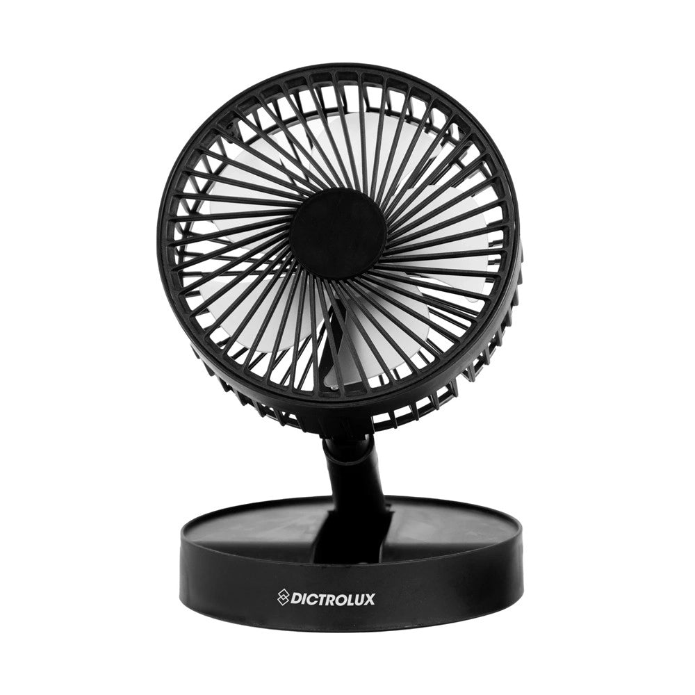 Trade Shop - Ventilatore Da Scrivania Pieghevole Ricaricabile Usb 5 Watt 3 Velocità Altezza Regolabile -