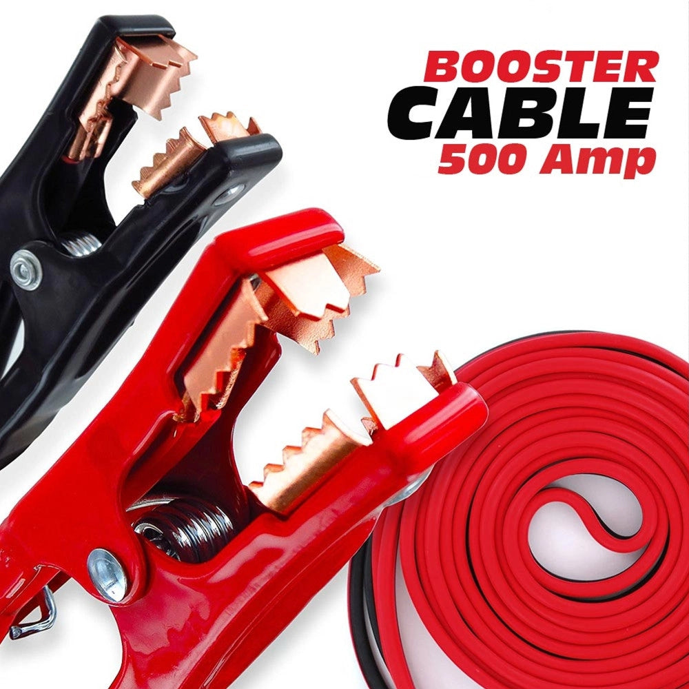 Trade Shop - Cavi Collegamento Batteria 500 Amp Jumper Avviamento Auto Camper Camion Moto -