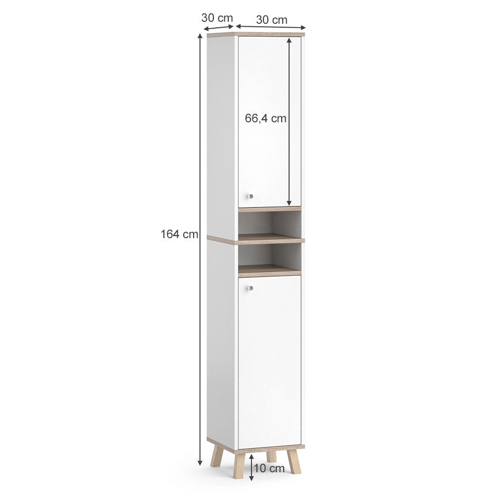 Vicco Mobile bagno alto Bianco 30 x 174 cm
