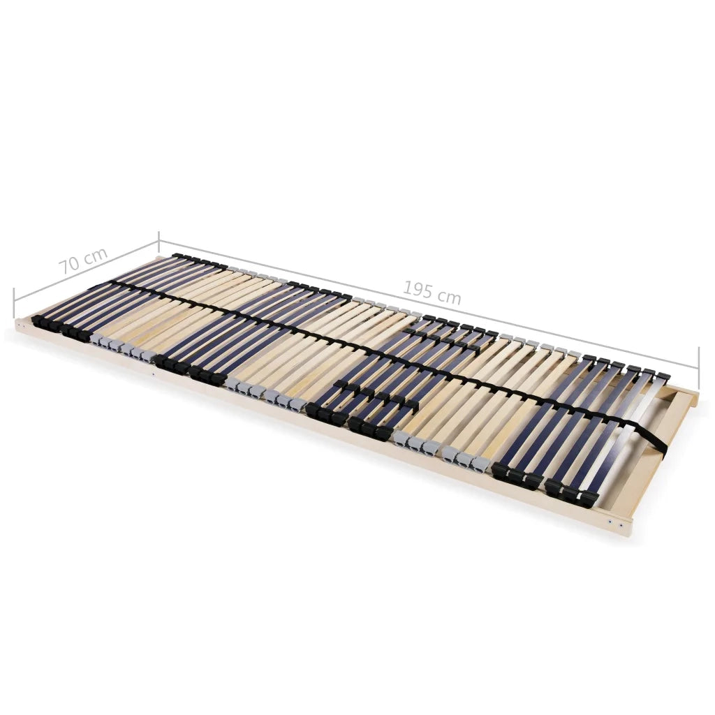 Letto singolo | Letto per adulti | Reti a Doghe 2 pz 7 Zone con 42 Doghe in Legno 70x200 cm