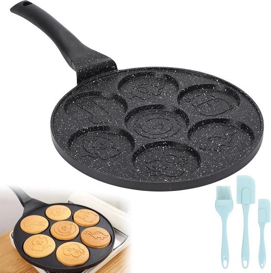 Piatto per pannocchie 7 fori - piatto antiaderente - piatto per colazione - diametro 26 cm