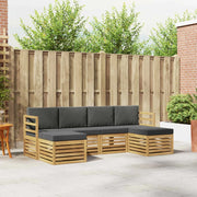 Set divani 6 pcs Bianco e Antracite 245 x 122,5 x 73 cm 3392257