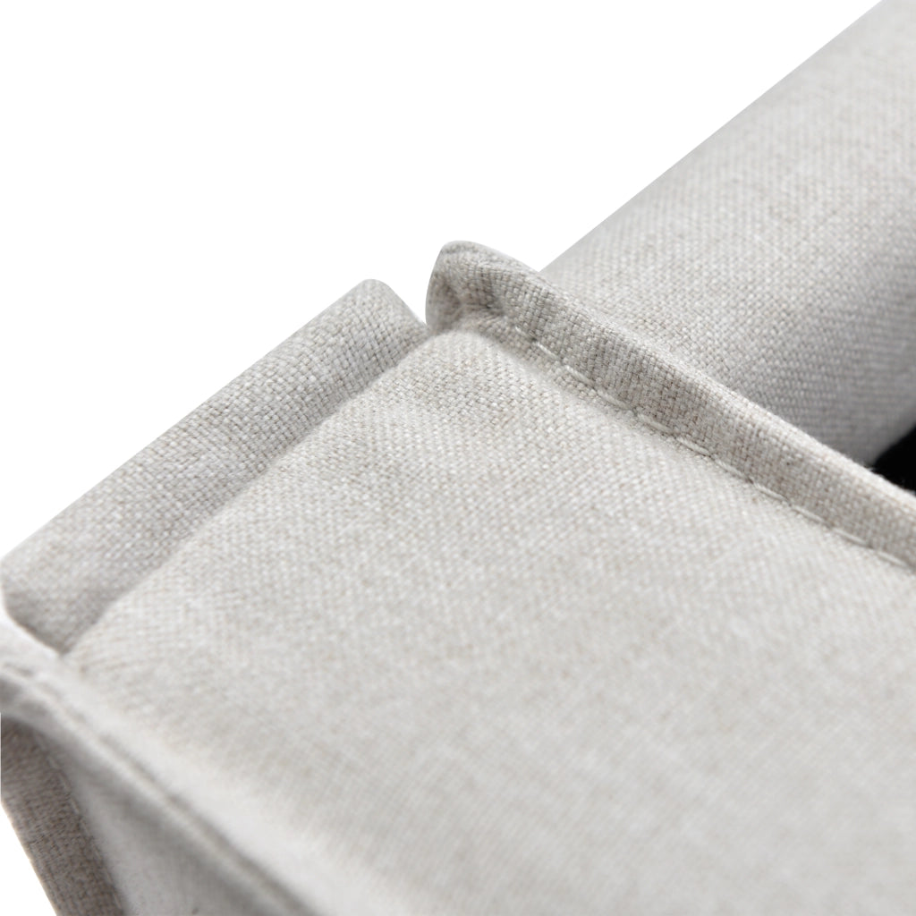 letto imbottito cotone grigio chiaro 90 x 200 cm