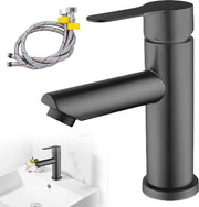 Fontana da cucina in acciaio inossidabile a unico giro 175 mm - Rubinetto per acqua fredda per lavabo - Arredo bagno per ospiti e toilette